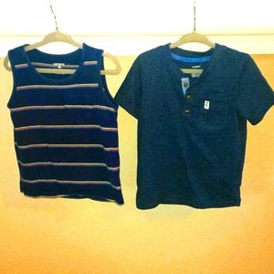 Two Navy Carter's shirts